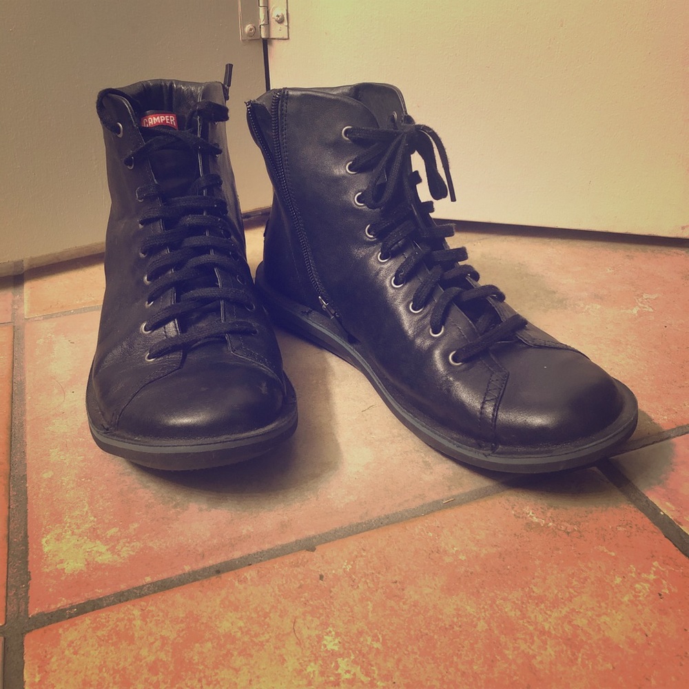 Camper leather boots high tops